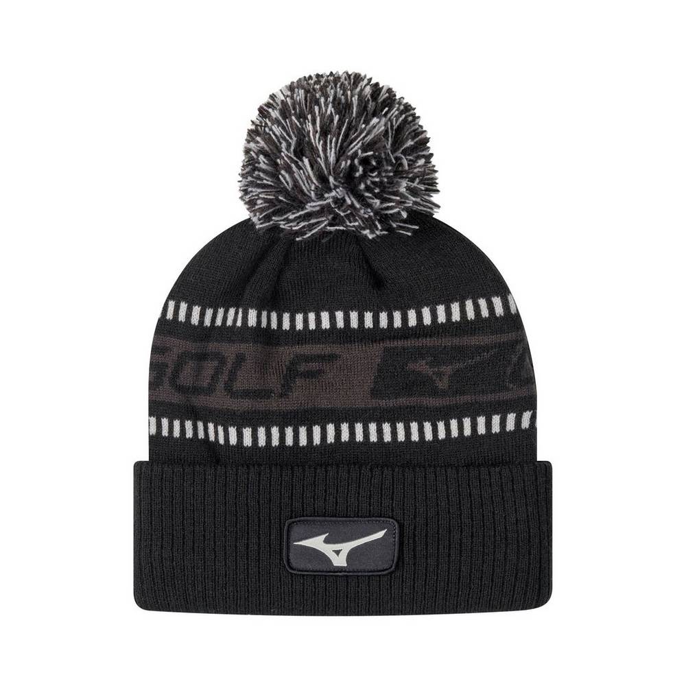 Chapéu Mizuno Tour Knit Pom Inverno - Homem - Pretas/Cinzentas - PLQKN7210